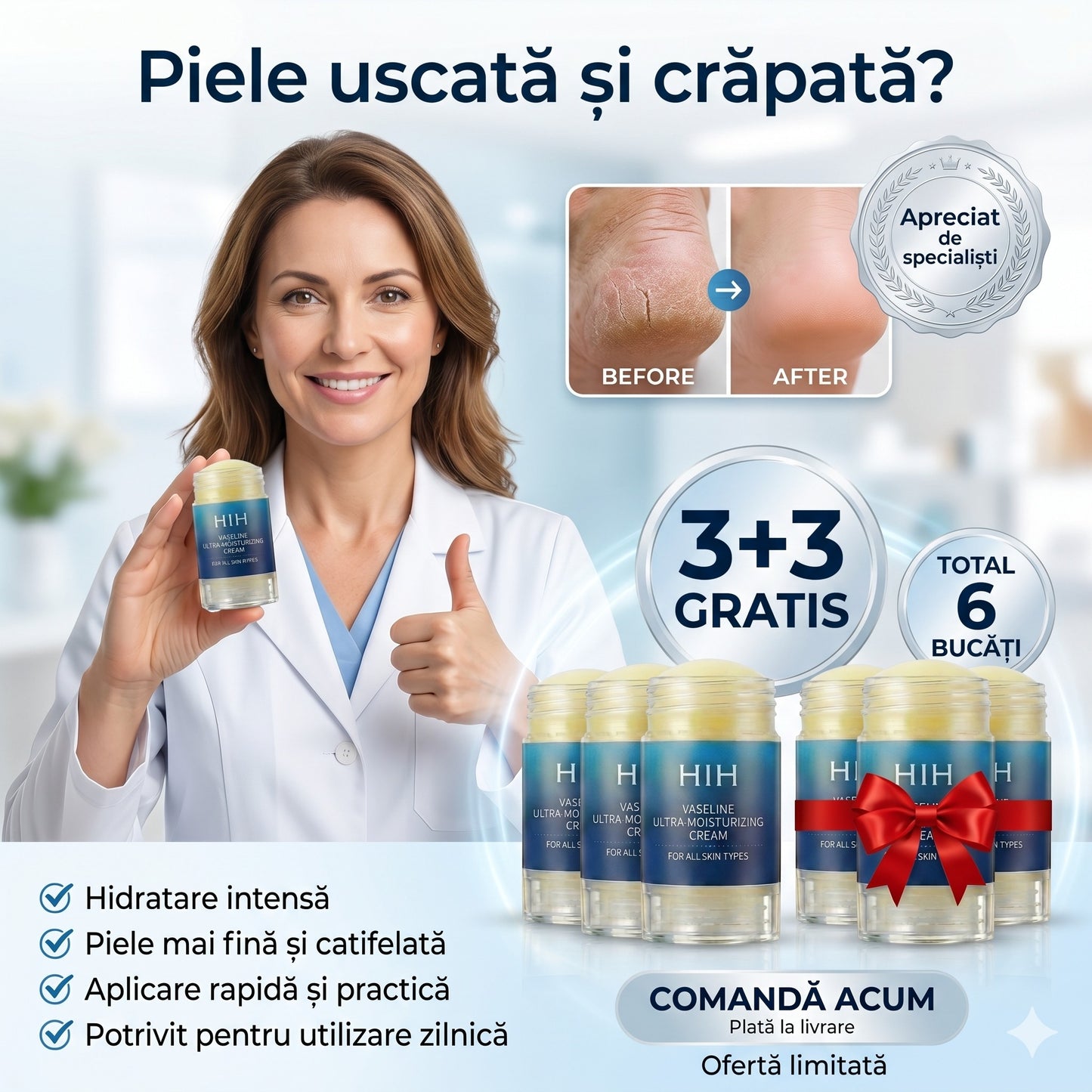 Crema ultra hidratanta pentru piele crapata si uscata